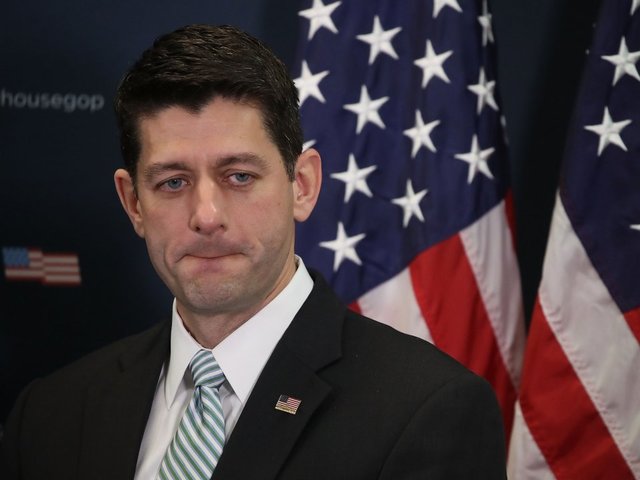 Protesters gather for Speaker Ryan at MA stop
