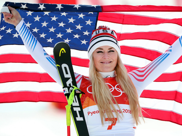 Lindsey Vonn takes bronze in Olympic downhill behind Italy's Sofia Goggia