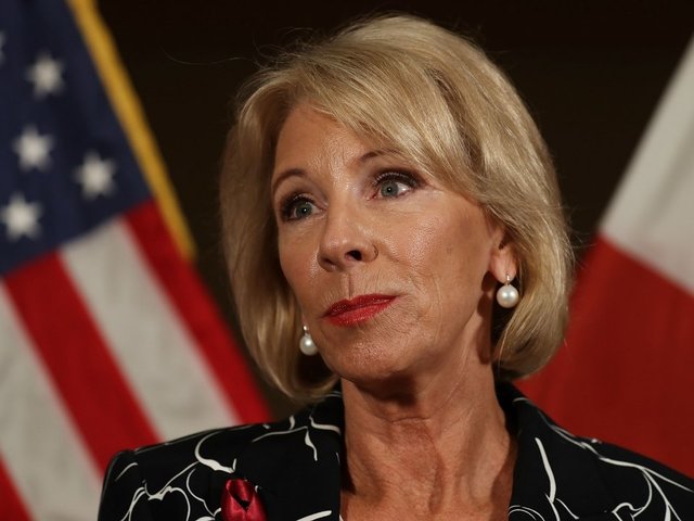 Betsy DeVos Says Teachers Shouldn't Be Armed With Assault Weapons Betsy DeVos Says Teachers Shouldn't Be Armed With Assault Weapons