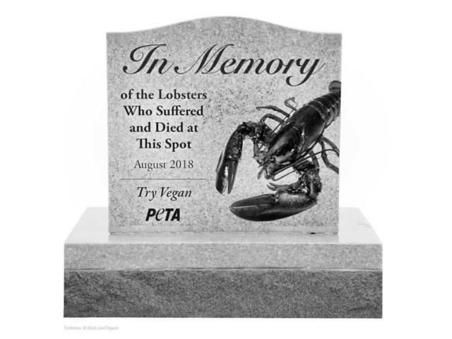PETA wants to erect a roadside memorial for lobsters killed in a car wreck